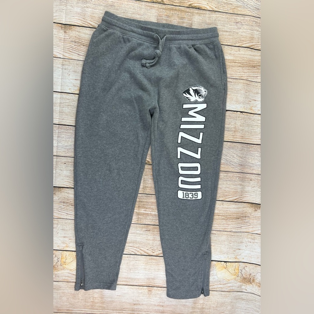 Mizzou Missouri Tigers University Pro Weave Sweatpants Gray Size Large